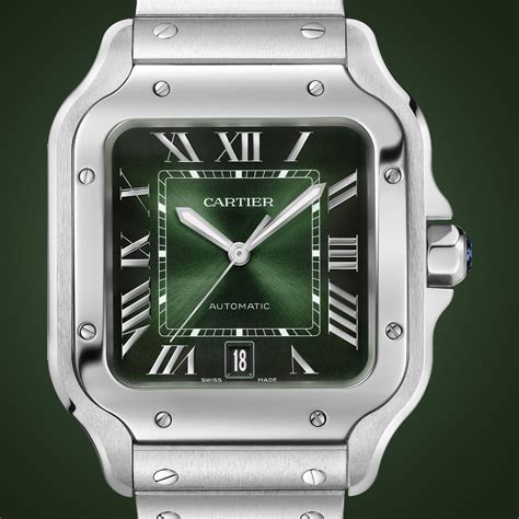 cartier santos.green|Cartier Santos green large.